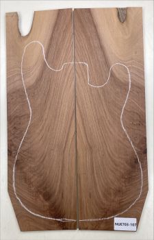 Top Nussbaum, europ., strukturiert 2-tlg. 8mm Einzelstück #107